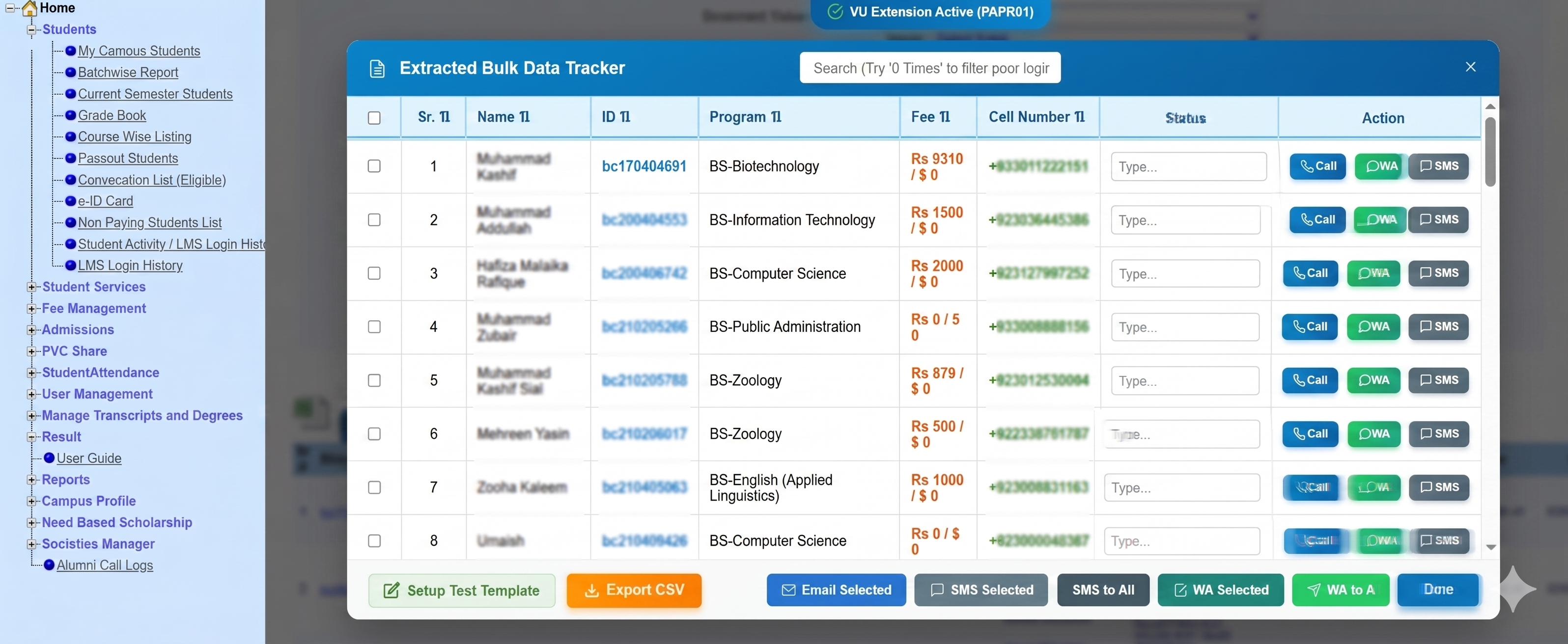 VU Smart Tools Extension Interface